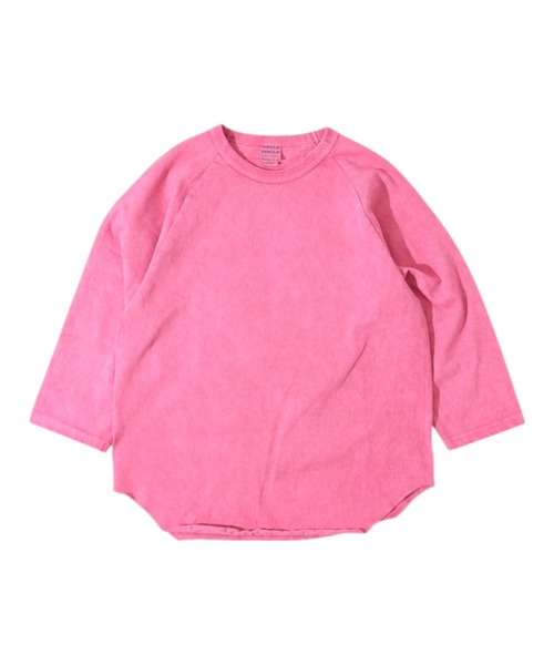 WALLA WALLA SPORT(ワラワラスポーツ)の「PIGMENT DYE 9oz TUBE BASEBALL TEE/ピグメントダイ 9オンス チューブ ベースボール ティー(Tシャツ/カットソー・メンズ・インディゴブルー/ブラック/グリーン/パープル/レッド/ブラウン・LARGE/X-LARGE)」の15枚目の写真