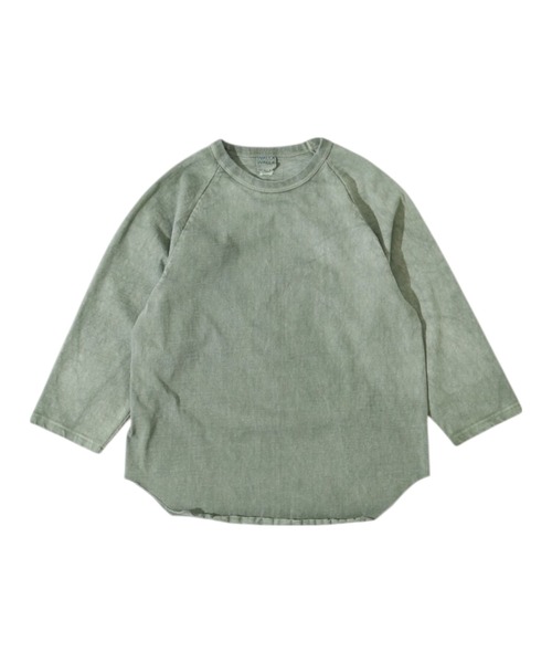 WALLA WALLA SPORT(ワラワラスポーツ)の「PIGMENT DYE 9oz TUBE BASEBALL TEE/ピグメントダイ 9オンス チューブ ベースボール ティー(Tシャツ/カットソー・メンズ・インディゴブルー/ブラック/グリーン/パープル/レッド/ブラウン・LARGE/X-LARGE)」の12枚目の写真