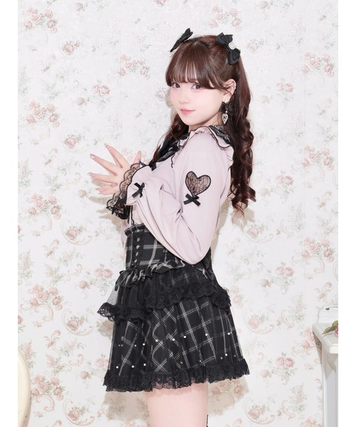 NOEMIE(ノエミー)の「レースハートスリーブラッフルジョーゼットブラウス(シャツ/ブラウス・レディース・ピンク/オフホワイト/サックスブルー/ピンク系その他・M)」の6枚目の写真