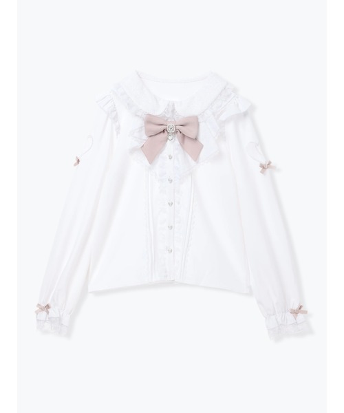 NOEMIE(ノエミー)の「レースハートスリーブラッフルジョーゼットブラウス(シャツ/ブラウス・レディース・ピンク/オフホワイト/サックスブルー/ピンク系その他・M)」の21枚目の写真