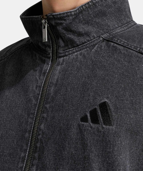 adidas(アディダス)の「スタジアム ルーズフィット デニム トラックジャケット / アディダス adidas(ジャージ・メンズ・ブラック・MEDIUM/X-LARGE/SMALL/X-SMALL/XX-LARGE/3XL/LARGE)」の3枚目の写真