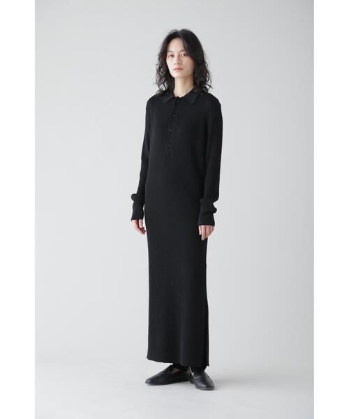 YLEVE(イレーヴ)の「YLEVE / HIGH TWIST FINE WOOL KN OP(ワンピース・レディース・ブルー/ブラウン/ブラック・1)」の2枚目の写真
