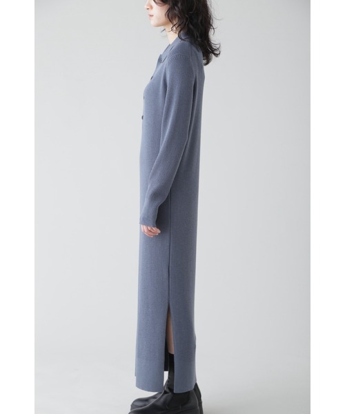 YLEVE(イレーヴ)の「YLEVE / HIGH TWIST FINE WOOL KN OP(ワンピース・レディース・ブルー/ブラウン/ブラック・1)」の10枚目の写真