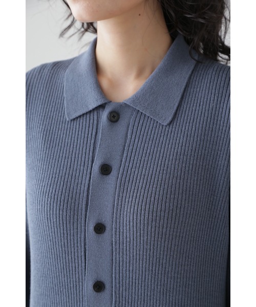 YLEVE(イレーヴ)の「YLEVE / HIGH TWIST FINE WOOL KN OP(ワンピース・レディース・ブルー/ブラウン/ブラック・1)」の11枚目の写真