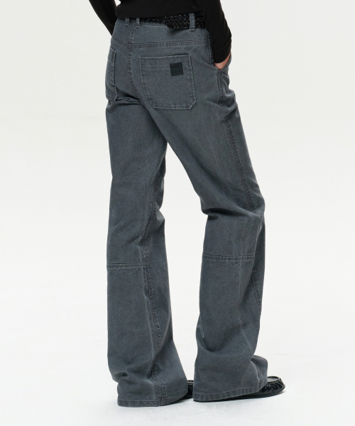 ERA(エラ)の「WOMEN ERA ウォッシュドフレアワークパンツ - ヴィンテージグレー(その他パンツ・レディース・その他・SMALL/MEDIUM)」の2枚目の写真