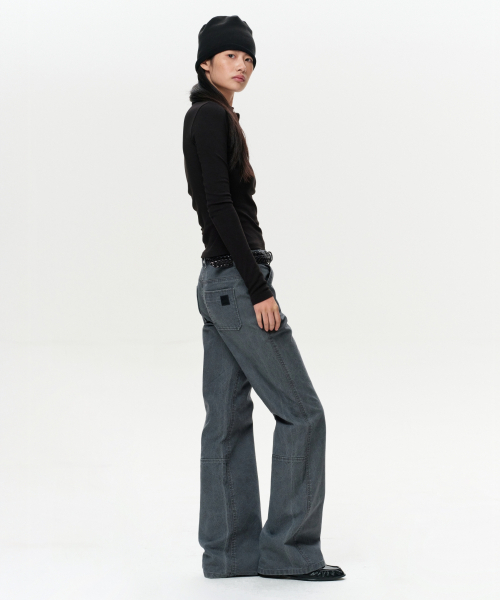 ERA(エラ)の「WOMEN ERA ウォッシュドフレアワークパンツ - ヴィンテージグレー(その他パンツ・レディース・その他・SMALL/MEDIUM)」の5枚目の写真