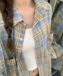 オーバーサイズ ビッグシルエット チェックシャツ