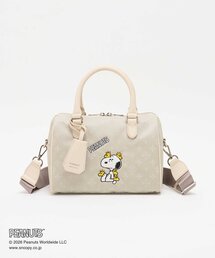 《PEANUTS×russet》ナイロンジャガードミニボストンバッグ
