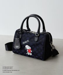 《PEANUTS×russet》ナイロンジャガードミニボストンバッグ