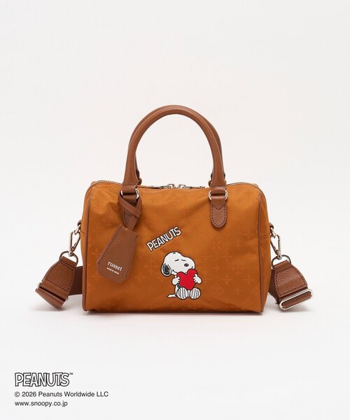 russet(ラシット)の「《PEANUTS×russet》ナイロンジャガードミニボストンバッグ(ボストンバッグ・レディース・ホワイト系その他/ブラウン/ネイビー・FREE)」の3枚目の写真