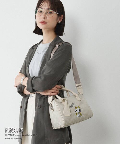 russet(ラシット)の「《PEANUTS×russet》ナイロンジャガードミニボストンバッグ(ボストンバッグ・レディース・ホワイト系その他/ブラウン/ネイビー・FREE)」の7枚目の写真