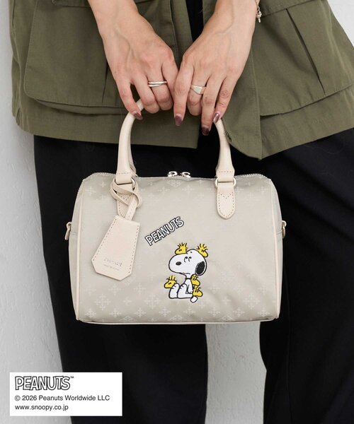 russet(ラシット)の「《PEANUTS×russet》ナイロンジャガードミニボストンバッグ(ボストンバッグ・レディース・ホワイト系その他/ブラウン/ネイビー・FREE)」の9枚目の写真