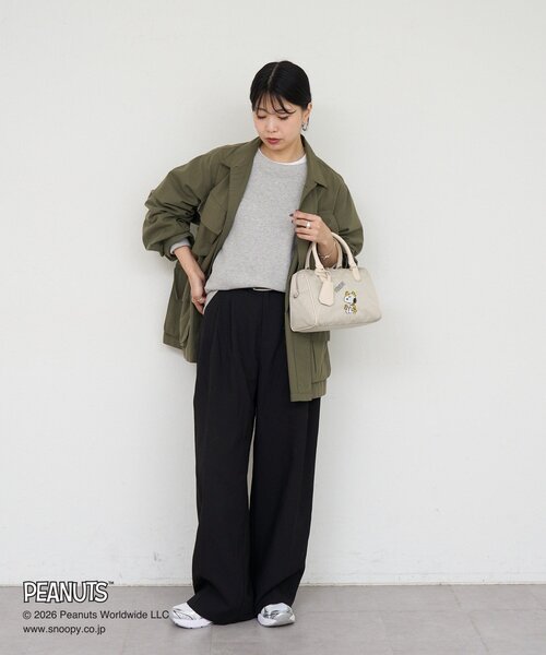 russet(ラシット)の「《PEANUTS×russet》ナイロンジャガードミニボストンバッグ(ボストンバッグ・レディース・ホワイト系その他/ブラウン/ネイビー・FREE)」の13枚目の写真