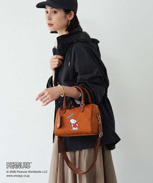 russet(ラシット)の「《PEANUTS×russet》ナイロンジャガードミニボストンバッグ(ボストンバッグ・レディース・ホワイト系その他/ブラウン/ネイビー・FREE)」の15枚目の写真