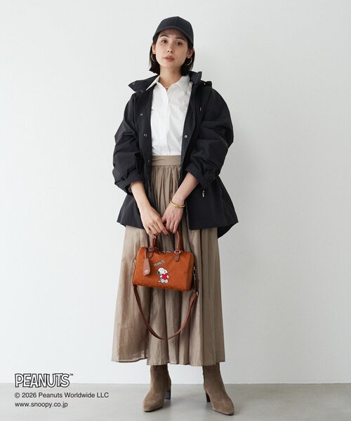 russet(ラシット)の「《PEANUTS×russet》ナイロンジャガードミニボストンバッグ(ボストンバッグ・レディース・ホワイト系その他/ブラウン/ネイビー・FREE)」の17枚目の写真