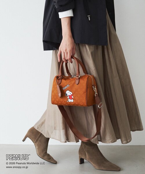 russet(ラシット)の「《PEANUTS×russet》ナイロンジャガードミニボストンバッグ(ボストンバッグ・レディース・ホワイト系その他/ブラウン/ネイビー・FREE)」の18枚目の写真