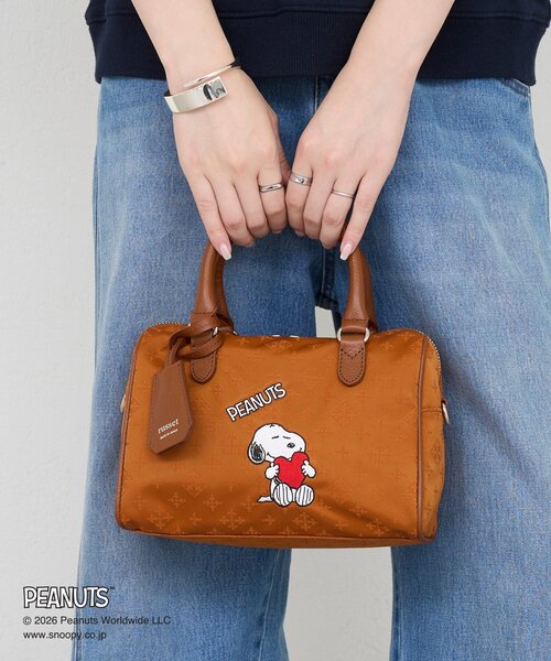 russet(ラシット)の「《PEANUTS×russet》ナイロンジャガードミニボストンバッグ(ボストンバッグ・レディース・ホワイト系その他/ブラウン/ネイビー・FREE)」の19枚目の写真