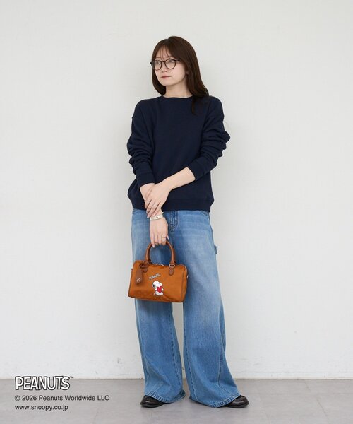 russet(ラシット)の「《PEANUTS×russet》ナイロンジャガードミニボストンバッグ(ボストンバッグ・レディース・ホワイト系その他/ブラウン/ネイビー・FREE)」の20枚目の写真