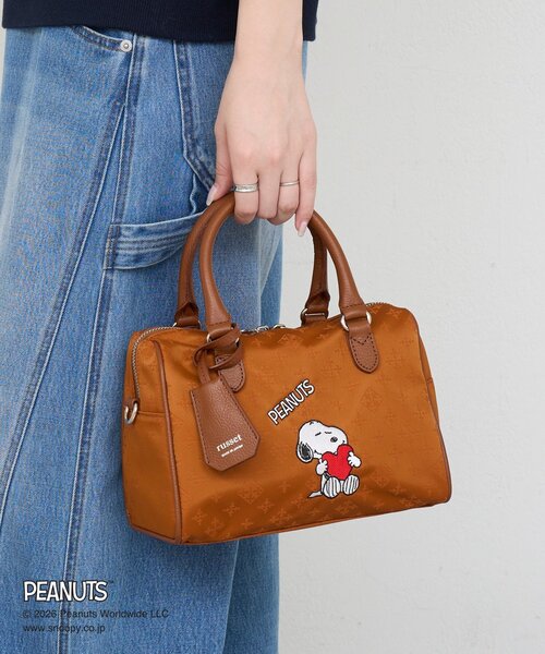 russet(ラシット)の「《PEANUTS×russet》ナイロンジャガードミニボストンバッグ(ボストンバッグ・レディース・ホワイト系その他/ブラウン/ネイビー・FREE)」の21枚目の写真