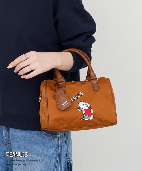 russet(ラシット)の「《PEANUTS×russet》ナイロンジャガードミニボストンバッグ(ボストンバッグ・レディース・ホワイト系その他/ブラウン/ネイビー・FREE)」の22枚目の写真