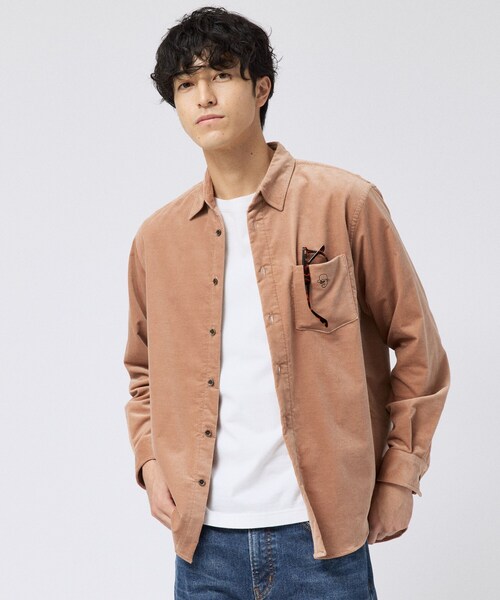 TAKEO KIKUCHI(タケオキクチ)の「ストレッチ コーデュロイ シャツ(シャツ/ブラウス・メンズ・ネイビー/オフホワイト/ブルー/ブラウン系その他/ベビーピンク・04/01/02/03)」の5枚目の写真