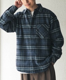 モールヤーンチェックレギュラーカラーシャツ