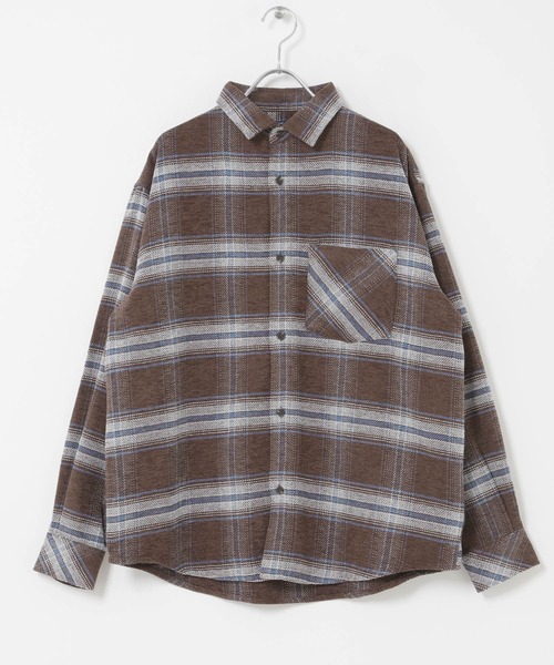 ITEMS URBANRESEARCH(アイテムズ アーバンリサーチ)の「モールヤーンチェックレギュラーカラーシャツ(シャツ/ブラウス・メンズ・グリーン/レッド/ネイビー/ブラウン・LARGE/MEDIUM)」の11枚目の写真