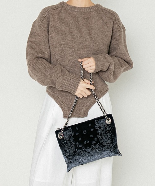 LE VERNIS(ル・ベルニ)の「LE VERNIS(ル・ベルニ)Eyelet 2way bag(ショルダーバッグ・レディース・ブラック/ネイビー・FREE)」の8枚目の写真