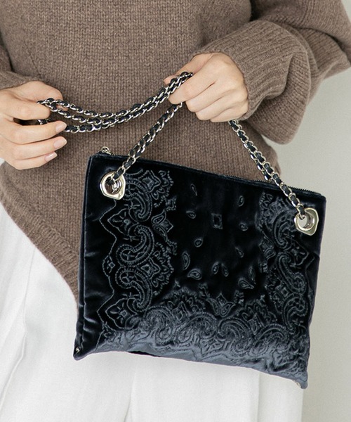 LE VERNIS(ル・ベルニ)の「LE VERNIS(ル・ベルニ)Eyelet 2way bag(ショルダーバッグ・レディース・ブラック/ネイビー・FREE)」の7枚目の写真