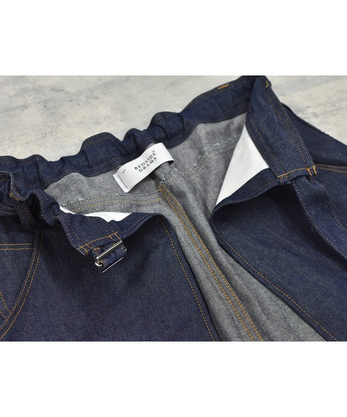 BEDSIDEDRAMA（ベットサイドドラマ）の「WRAP JEANS APRON（スカート・レディース・インディゴブルー/ブラック・1）」の13枚目の写真