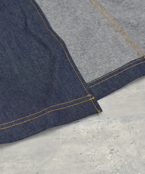 BEDSIDEDRAMA（ベットサイドドラマ）の「WRAP JEANS APRON（スカート・レディース・インディゴブルー/ブラック・1）」の14枚目の写真