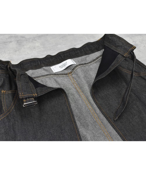 BEDSIDEDRAMA（ベットサイドドラマ）の「WRAP JEANS APRON（スカート・レディース・インディゴブルー/ブラック・1）」の20枚目の写真