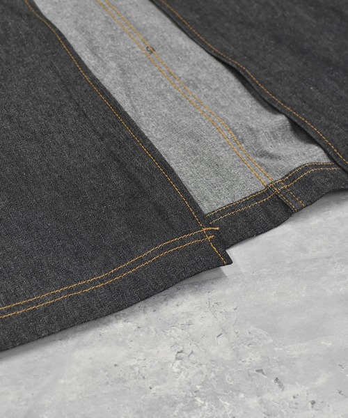 BEDSIDEDRAMA（ベットサイドドラマ）の「WRAP JEANS APRON（スカート・レディース・インディゴブルー/ブラック・1）」の21枚目の写真