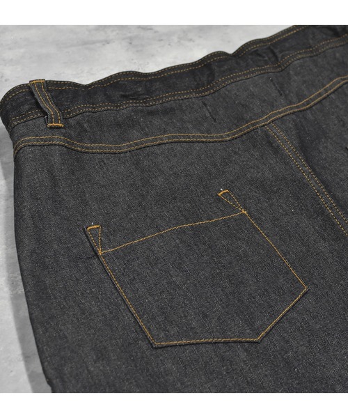 BEDSIDEDRAMA（ベットサイドドラマ）の「WRAP JEANS APRON（スカート・レディース・インディゴブルー/ブラック・1）」の22枚目の写真