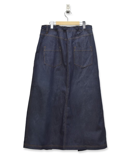 BEDSIDEDRAMA（ベットサイドドラマ）の「WRAP JEANS APRON（スカート・レディース・インディゴブルー/ブラック・1）」の10枚目の写真