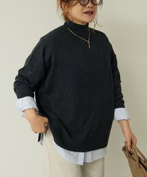 【洗濯機可能】ウォッシャブルニットハイネックプルオーバー