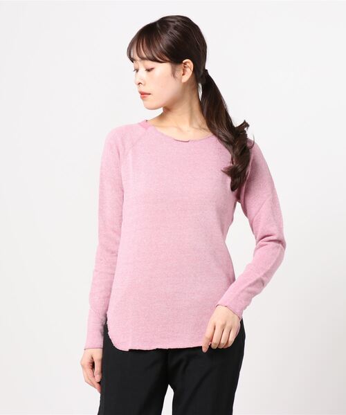 v::room（ヴィルーム）の「【V::ROOM 】ブイ ルーム/ melange gauze fleece l/s pullover（スウェット・レディース・ネイビー/ピンク/オリーブ・XX-SMALL/X-SMALL）」の3枚目の写真