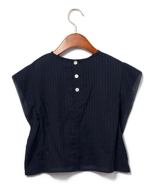 green label relaxing（グリーンレーベルリラクシング）の「【KIDS】コットン ドビーストライプ フリル◆（シャツ/ブラウス・キッズ・ホワイト/ネイビー・105/135/125/115）」の11枚目の写真