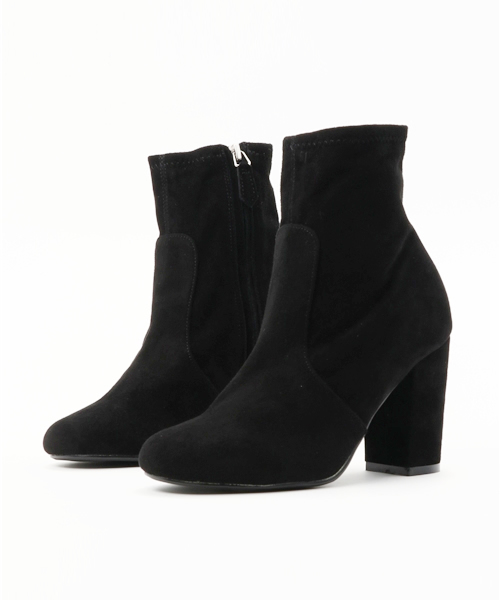 SLY（スライ）の「LEATHER FITTED SHORT BOOTS（ブーツ・レディース・ブラック/ブラウン・LARGE/SMALL/MEDIUM）」の2枚目の写真