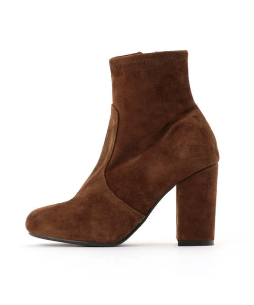 SLY（スライ）の「LEATHER FITTED SHORT BOOTS（ブーツ・レディース・ブラック/ブラウン・LARGE/SMALL/MEDIUM）」の3枚目の写真