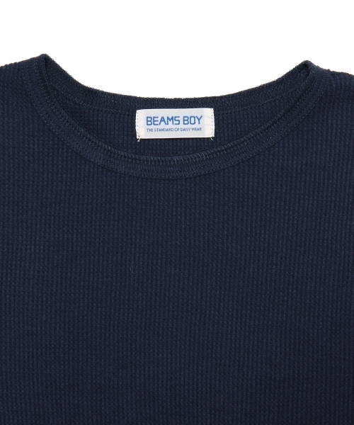 BEAMS BOY（ビームスボーイ）の「◎BEAMS BOY / サーマル無地クルーネック（Tシャツ/カットソー・レディース・ホワイト/ライトグレー/ブラック/レッド系その他/グリーン系その他/ナチュラル/ネイビー/ワイン/グリーン/インディゴブルー/レッド・ONE SIZE）」の20枚目の写真