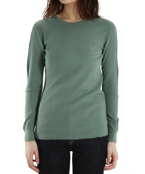 BEAMS BOY（ビームスボーイ）の「◎BEAMS BOY / サーマル無地クルーネック（Tシャツ/カットソー・レディース・ホワイト/ライトグレー/ブラック/レッド系その他/グリーン系その他/ナチュラル/ネイビー/ワイン/グリーン/インディゴブルー/レッド・ONE SIZE）」の7枚目の写真