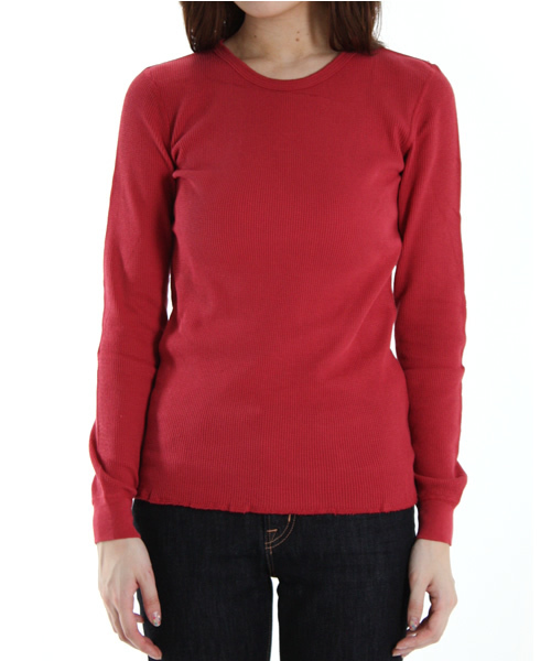 BEAMS BOY（ビームスボーイ）の「◎BEAMS BOY / サーマル無地クルーネック（Tシャツ/カットソー・レディース・ホワイト/ライトグレー/ブラック/レッド系その他/グリーン系その他/ナチュラル/ネイビー/ワイン/グリーン/インディゴブルー/レッド・ONE SIZE）」の11枚目の写真