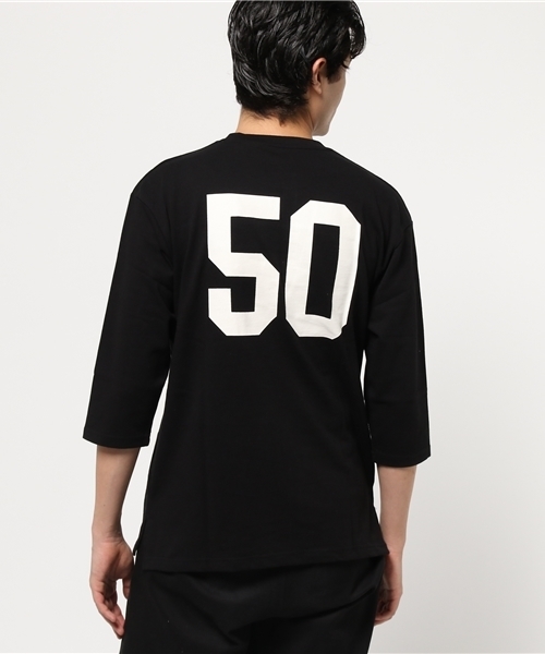 JACKROSE(ジャックローズ)の「GW・フットボール7ブTシャツ(Tシャツ/カットソー・メンズ・エンジ/ベージュ/ホワイト/ブラック/ネイビー・M/L)」の14枚目の写真
