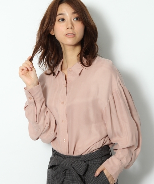 Andemiu（アンデミュウ）の「エリヌキドルマンシャツ 734285 （シャツ/ブラウス・レディース・チャコール/ネイビー/ピンク・FREE）」の3枚目の写真