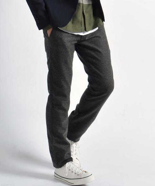 SHIPS JET BLUE（シップスジェットブルー）の「SHIPS JET BLUE: ウールユース スラックスパンツ■（スラックス・メンズ・グレー/チャコールグレー/ネイビー/オリーブ・MEDIUM/SMALL/X-LARGE/LARGE）」の4枚目の写真
