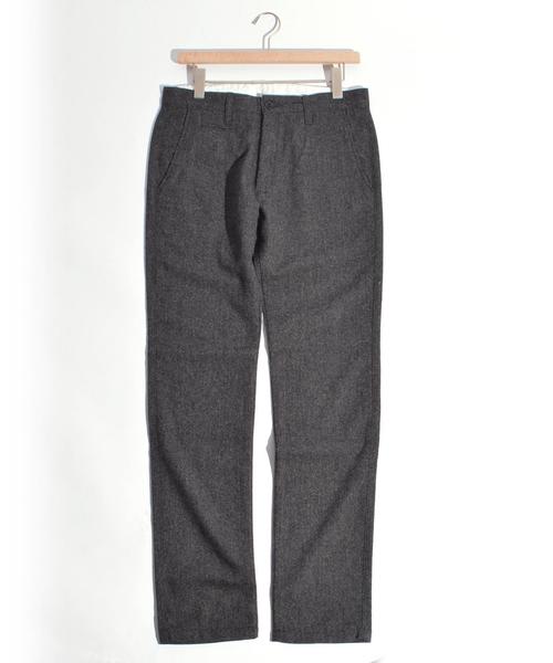 SHIPS JET BLUE（シップスジェットブルー）の「SHIPS JET BLUE: ウールユース スラックスパンツ■（スラックス・メンズ・グレー/チャコールグレー/ネイビー/オリーブ・MEDIUM/SMALL/X-LARGE/LARGE）」の2枚目の写真