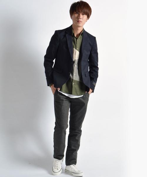 SHIPS JET BLUE（シップスジェットブルー）の「SHIPS JET BLUE: ウールユース スラックスパンツ■（スラックス・メンズ・グレー/チャコールグレー/ネイビー/オリーブ・MEDIUM/SMALL/X-LARGE/LARGE）」の9枚目の写真