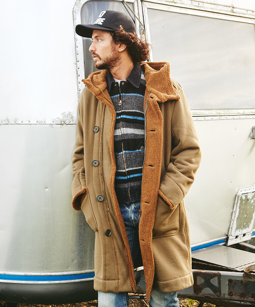 HYSTERIC GLAMOUR（ヒステリックグラマー）の「パイルボア JK（ムートンコート・メンズ・カーキ/ブラック・SMALL/MEDIUM/LARGE）」の2枚目の写真