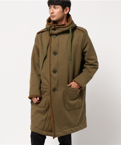 HYSTERIC GLAMOUR（ヒステリックグラマー）の「パイルボア JK（ムートンコート・メンズ・カーキ/ブラック・SMALL/MEDIUM/LARGE）」の4枚目の写真